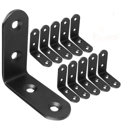 black metal corner bracket|black iron flat corner braces.